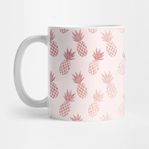 Rose Gold Pineapple Pattern by tanyadraws